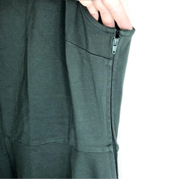 ModCloth Green Scallop Collar A-Line Ponte Dress, M - Picture 5 of 8